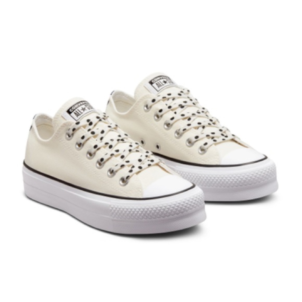 Converse Platform Ox Brown White Polka Dot A00561C Women's Size - Picture 4 of 6